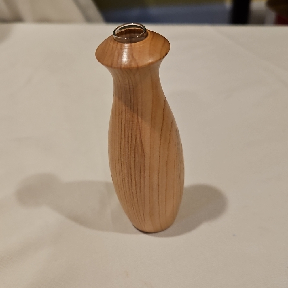 Elegant 3" Wooden Bud Vase
